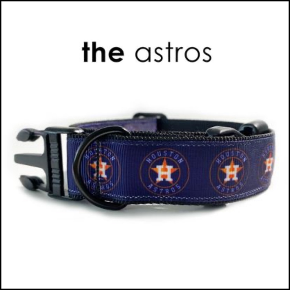 Houston Astros Baseball Dog Collar